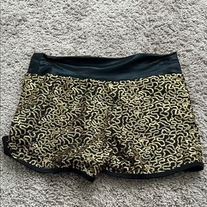 Ingenue Gold & Black Sequin Dance Shorts